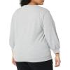 imageAmazon Essentials Womens French Terry Fleece Crewneck Sweatshirt with Sleeve DetailGrey Heather