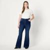 imageAmazon Essentials Womens High Stretch HighRise Flare JeanDark Shadow Wash