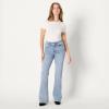 imageAmazon Essentials Womens High Stretch HighRise Flare JeanIced Blue Light Wash