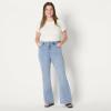 imageAmazon Essentials Womens High Stretch HighRise Flare JeanIced Blue Light Wash