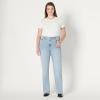 imageAmazon Essentials Womens High Stretch SlimFit MidRise Bootcut JeanTinted Ice Light Wash