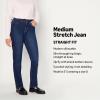 imageAmazon Essentials Womens HighRise Straight Leg JeanDark Shadow Wash