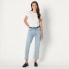 imageAmazon Essentials Womens HighRise Straight Leg JeanIced Light Wash