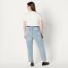 imageAmazon Essentials Womens HighRise Straight Leg JeanIced Light Wash