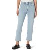 imageAmazon Essentials Womens HighRise Straight Leg JeanIced Light Wash