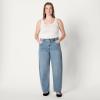 imageAmazon Essentials Womens Low Stretch HighRise Barrel Leg JeanAuthentic Medium Wash