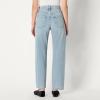 imageAmazon Essentials Womens Low Stretch HighRise Barrel Leg JeanIced Light Wash
