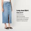 imageAmazon Essentials Womens Low Stretch RegularFit HighRise Long Jean SkirtAuthentic Medium Wash