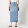 imageAmazon Essentials Womens Low Stretch RegularFit HighRise Long Jean SkirtAuthentic Medium Wash