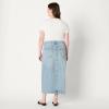 imageAmazon Essentials Womens Low Stretch RegularFit HighRise Long Jean SkirtIced Light Wash