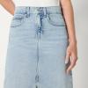 imageAmazon Essentials Womens Low Stretch RegularFit HighRise Long Jean SkirtIced Light Wash