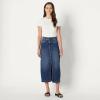 imageAmazon Essentials Womens Low Stretch RegularFit HighRise Long Jean SkirtStone Dark Wash