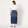 imageAmazon Essentials Womens Low Stretch RegularFit HighRise Long Jean SkirtStone Dark Wash