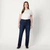 imageAmazon Essentials Womens Medium Stretch SlimFit MidRise Straight Leg JeanDark Wash