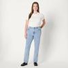 imageAmazon Essentials Womens Medium Stretch SlimFit MidRise Straight Leg JeanIced Blue Light Wash