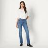 imageAmazon Essentials Womens Medium Stretch SlimFit MidRise Straight Leg JeanMedium Blue Vintage