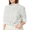 imageAmazon Essentials Womens RegularFit LongSleeve ButtonDown Poplin ShirtBlack White Dots