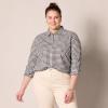 imageAmazon Essentials Womens RegularFit LongSleeve ButtonDown Poplin ShirtBlack White Gingham