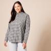 imageAmazon Essentials Womens RegularFit LongSleeve ButtonDown Poplin ShirtBlack White Gingham
