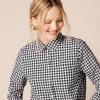 imageAmazon Essentials Womens RegularFit LongSleeve ButtonDown Poplin ShirtBlack White Gingham