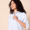 imageAmazon Essentials Womens RegularFit LongSleeve ButtonDown Poplin ShirtFrench Blue White Stripe