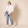 imageAmazon Essentials Womens RegularFit LongSleeve ButtonDown Poplin ShirtPink Stripe