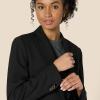 imageAmazon Essentials Womens RegularFit Woven SingleBreasted BlazerBlack