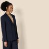 imageAmazon Essentials Womens RegularFit Woven SingleBreasted BlazerNavy
