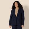imageAmazon Essentials Womens RegularFit Woven SingleBreasted BlazerNavy