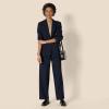 imageAmazon Essentials Womens RegularFit Woven SingleBreasted BlazerNavy