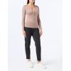 imageAmazon Essentials Womens Ribbed Knit Long Sleeve Henley Slim Fit TShirtDark Taupe