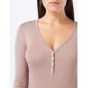 imageAmazon Essentials Womens Ribbed Knit Long Sleeve Henley Slim Fit TShirtDark Taupe
