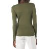 imageAmazon Essentials Womens Ribbed Knit Long Sleeve Henley Slim Fit TShirtOlive