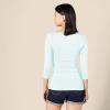 imageAmazon Essentials Womens SlimFit 34 Sleeve Boat Neck TShirtAqua Blue