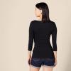 imageAmazon Essentials Womens SlimFit 34 Sleeve Boat Neck TShirtBlack