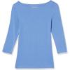 imageAmazon Essentials Womens SlimFit 34 Sleeve Boat Neck TShirtBlue