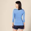 imageAmazon Essentials Womens SlimFit 34 Sleeve Boat Neck TShirtBlue
