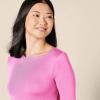 imageAmazon Essentials Womens SlimFit 34 Sleeve Boat Neck TShirtBright Pink
