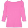 imageAmazon Essentials Womens SlimFit 34 Sleeve Boat Neck TShirtBright Pink