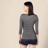 imageAmazon Essentials Womens SlimFit 34 Sleeve Boat Neck TShirtCharcoal Heather