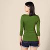 imageAmazon Essentials Womens SlimFit 34 Sleeve Boat Neck TShirtGreen