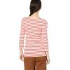 imageAmazon Essentials Womens SlimFit 34 Sleeve Boat Neck TShirtIvory Red Stripe