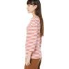 imageAmazon Essentials Womens SlimFit 34 Sleeve Boat Neck TShirtIvory Red Stripe