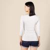 imageAmazon Essentials Womens SlimFit 34 Sleeve Boat Neck TShirtLight Grey Heather