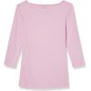 imageAmazon Essentials Womens SlimFit 34 Sleeve Boat Neck TShirtLight Pink
