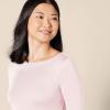 imageAmazon Essentials Womens SlimFit 34 Sleeve Boat Neck TShirtLight Pink