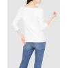 imageAmazon Essentials Womens SlimFit 34 Sleeve Boat Neck TShirtWhite