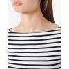 imageAmazon Essentials Womens SlimFit 34 Sleeve Boat Neck TShirtWhite Stripe