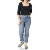 imageAmazon Essentials Womens SlimFit Long Sleeve Square Neck TShirtBlack