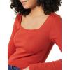 imageAmazon Essentials Womens SlimFit Long Sleeve Square Neck TShirtBrick Red